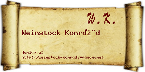 Weinstock Konrád névjegykártya
