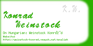 konrad weinstock business card